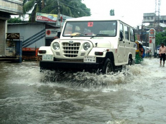 Rainwater floods Agartala : AMC planners disabled City's drainage system